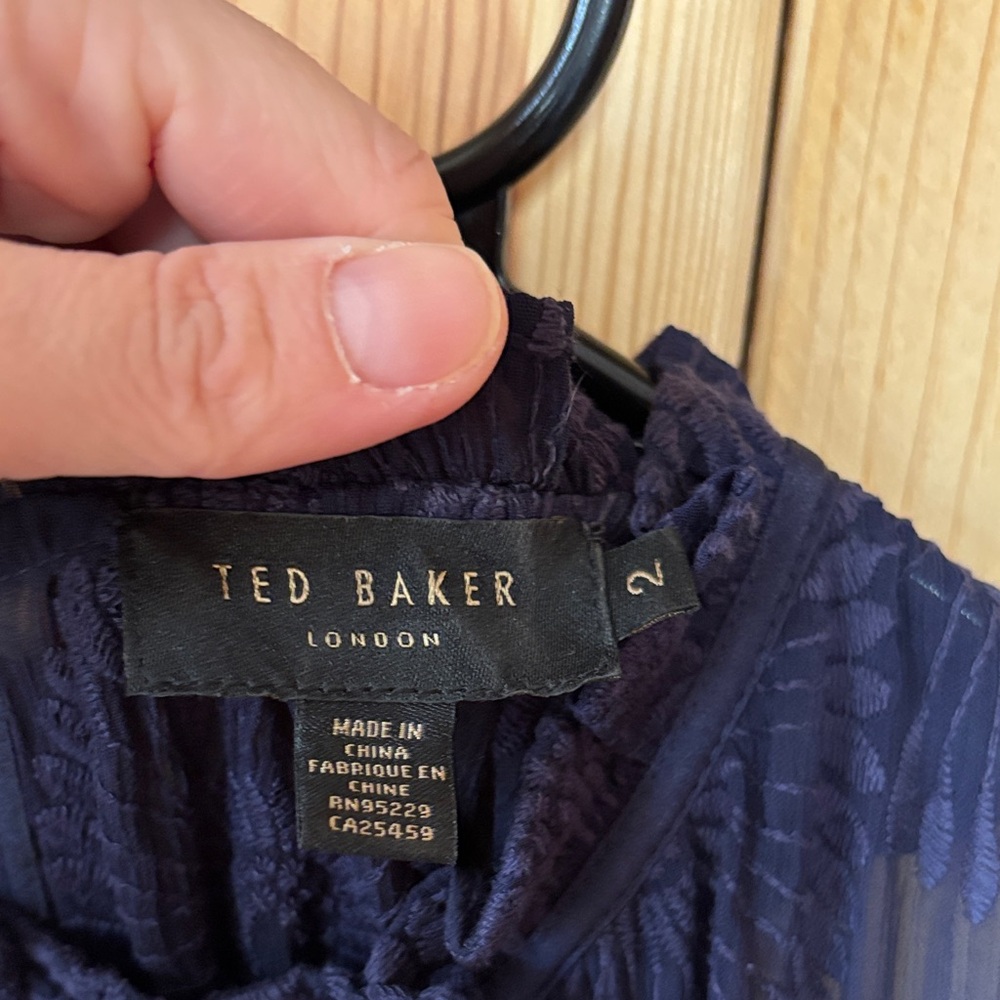 Ted Baker Navy Tiered Dress - Picture 2 of 7